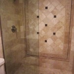 tiled shower